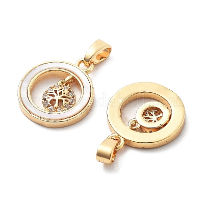 Латунные микро проложить кубического циркония подвески KK-L222-014G-1