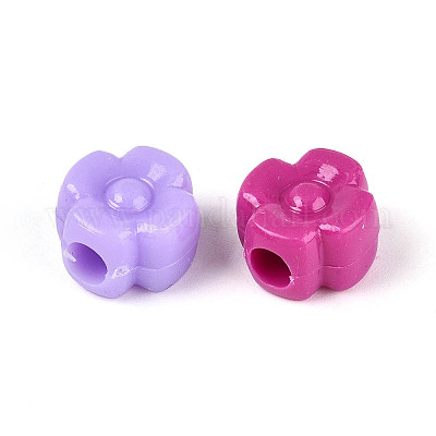 Пластиковые бусины в виде цветка с одним лепестком&nbsp;KY-T041-25M-1