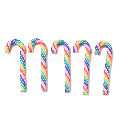 Рождественские бусины из полимерной глины ручной работы CLAY-P005-04D-1