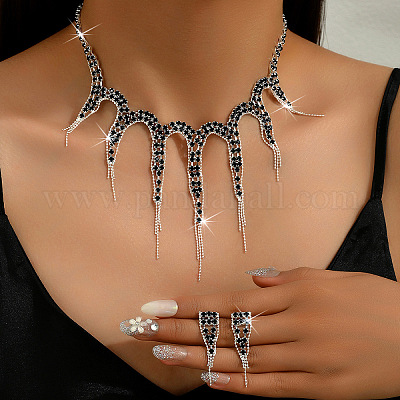 Ожерелья с подвесками из сплава осьминога и серьги-гвоздики FS-WG9BFDE-04-1