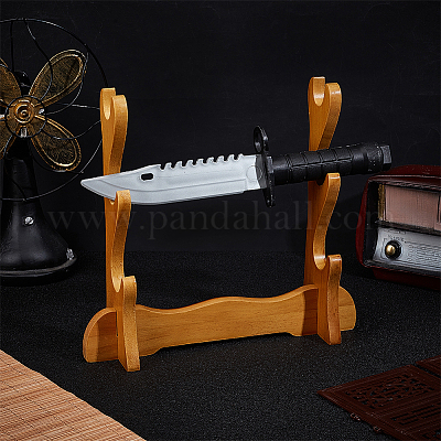 3-ярусные деревянные стенды для мечей ODIS-WH0004-12-1