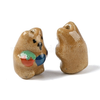 Расписанные вручную фарфоровые бусины PORC-R001-01D-1