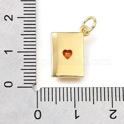 Латунные микро проложить кубического циркония подвески KK-V007-005G-04-1