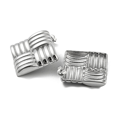 Серьги-гвоздики из нержавеющей стали 304 EJEW-M233-12P-1