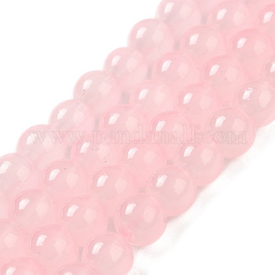 Выпечки окрашены имитация нефрита стекловолокна круглый шарик X-DGLA-Q021-8mm-45-1