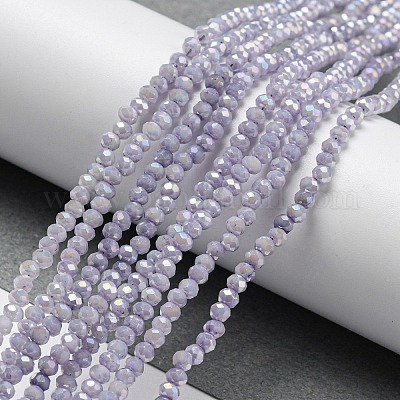 Непрозрачная выпечка окрашенные стеклянные бусы пряди DGLA-F002-03B-1