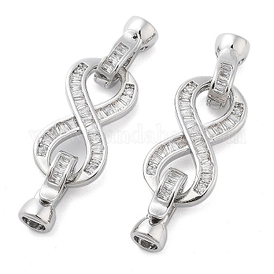 Латунь с застежками из прозрачного циркония KK-Z080-04P-1