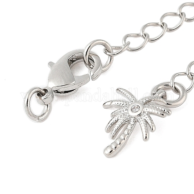 Удлинитель цепи из прозрачного кубического циркония из латуни с микропаве KK-B148-10P-02-1