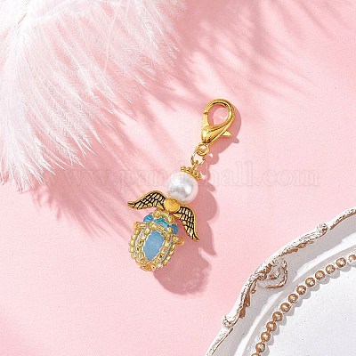 Подвески из светящегося акрила и стеклянных бусин ручной работы HJEW-MZ00379-1