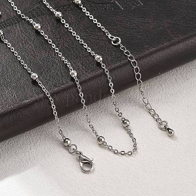 Латунные спутниковые цепочки ожерелья для женщин NJEW-D302-28P-1