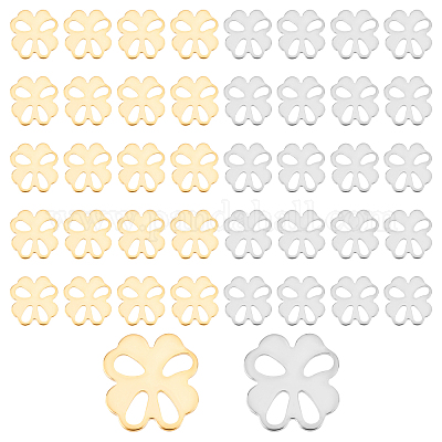 40 шт. 2-х цветные кабошоны из нержавеющей стали 304 STAS-DC0001-21-1