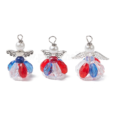 3 шт. 3 стиля стеклянных жемчужных бусин подвески PALLOY-MZ00619-1