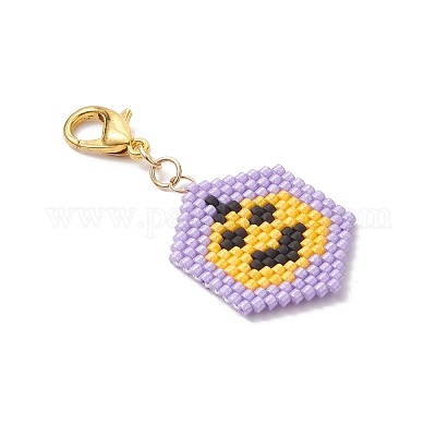 5 шт. подвеска из стеклянных бусин на Хэллоуин HJEW-MZ00343-1