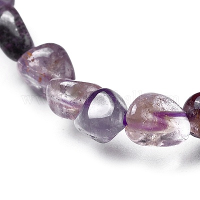 Браслеты из натурального ауралита с бусинами X-BJEW-K213-63-1