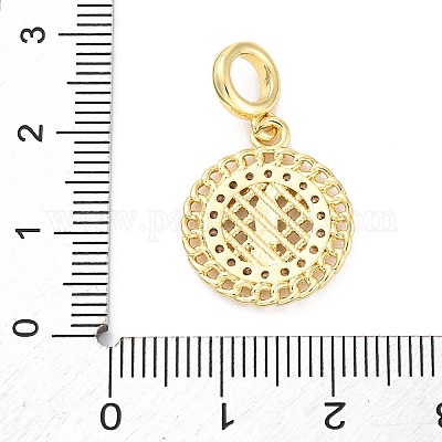 Латунные прозрачные кубические цирконии европейские подвески KK-D325-28G-07-1