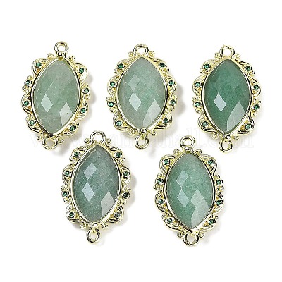 Натуральный зеленый авантюрин граненые звенья конский глаз G-B126-02G-04-1