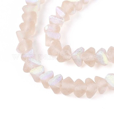 Матовые прозрачные стеклянные бусины GLAA-N054-4mm-03-1