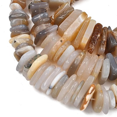 Серые натуральные бусины из агата &nbsp;G-A302-A02-01-1