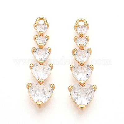 Латунные микро проложить кубического циркония подвески KK-N261-118B-G-1