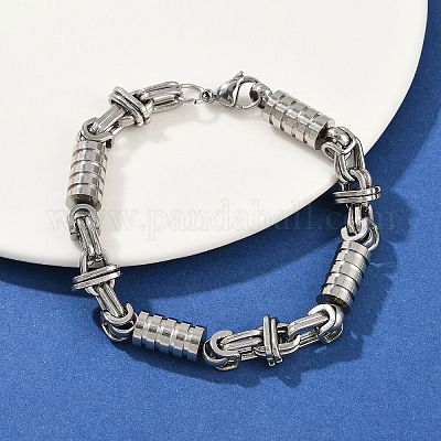 Браслеты-цепочки из нержавеющей стали 201 звено для мужчин и женщин BJEW-B143-08-1