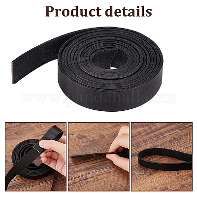 Плоский шнур из воловьей кожи длиной 4 м. WL-PH0004-19B-1