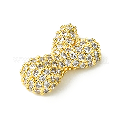 Подвески из латуни с покрытием из прозрачного кубического циркония KK-S378-01G-Y-1