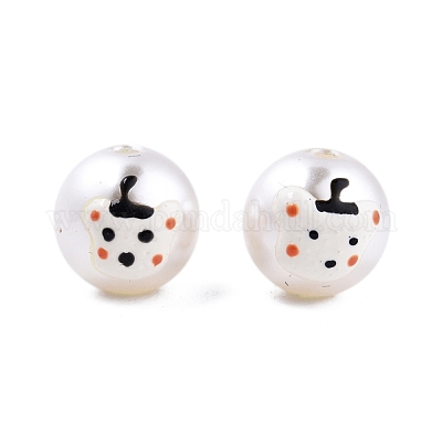 Животные непрозрачные бусины из абс-пластика KY-G020-03B-1