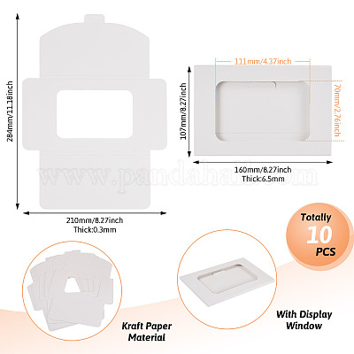 Пустые бумажные конверты коробка AJEW-TAC0044-04A-1