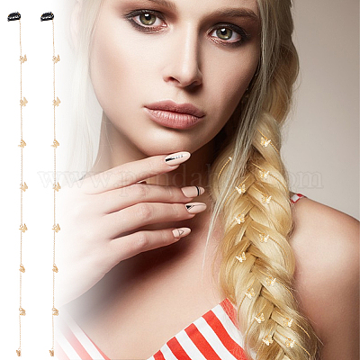 2 пара двухцветных железных заколок для волос&nbsp;OHAR-HY0001-01-1