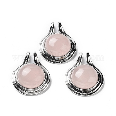 Природного розового кварца подвески G-M405-06P-03-1