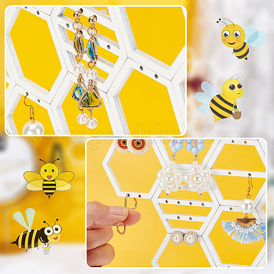 Деревянные выставочные витрины серьги EDIS-WH0022-33-1