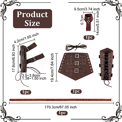 Браслет из искусственной кожи и ремень-цепочка AJEW-OC0004-77A-1
