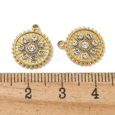 Подвески из нержавеющей стали 304 со стразами STAS-I322-47G-1