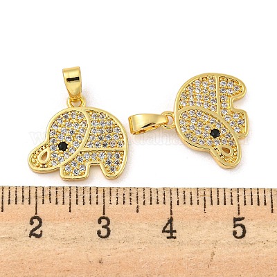 Настоящие 18-каратные позолоченные подвески из латуни с микропаве из кубического циркония KK-R153-02G-1