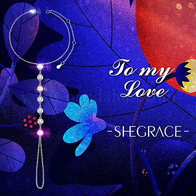 Браслеты на ногу из стерлингового серебра с родиевым покрытием JA106A-1