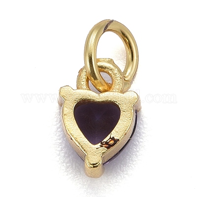 Латунные микро проложить кубического циркония подвески KK-P192-08-G03-1