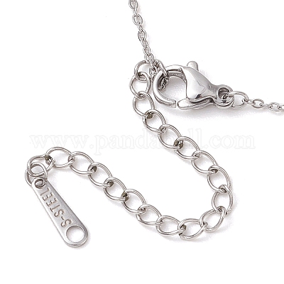 Ожерелья с подвесками в виде созвездий и кусочков натурального розового кварца NJEW-JN05084-02-1