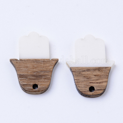 Подвески из смолы и ореха RESI-N025-011A-B05-1