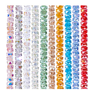 200шт 10 цвета гальванические стеклянные бусины GLAA-PH0004-23-1