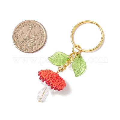 Брелок из стеклянных семян KEYC-MZ00046-01-1