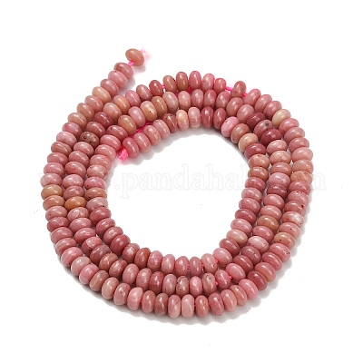 Природные родонит бисер нитей G-L635-A37-4x2mm-1
