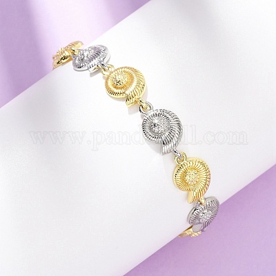 Браслеты из латунной цепочки для женщин BJEW-G762-01GP-01-1