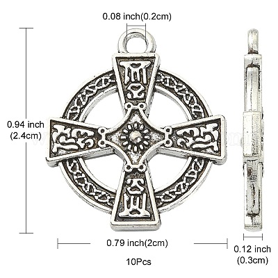 Подвески из сплава в ирландском тибетском стиле PALLOY-YW0001-31-1