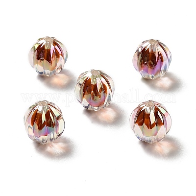 Двухцветное УФ-покрытие радужных переливающихся акриловых бусин TACR-D010-05G-1