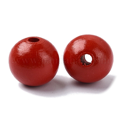 Деревянные европейские бусины с большими отверстиями WOOD-D027-01A-1