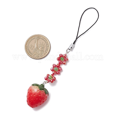 4 шт. подвесных украшений из цветочного стекла и смолы HJEW-TA00439-1