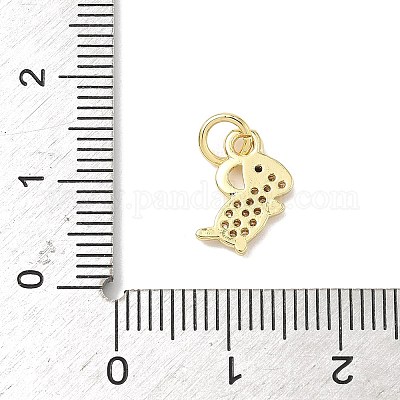 Латунные микро проложить кубического циркония подвески ZIRC-I356-15G-03-1