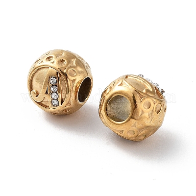 Ионное покрытие (ip) 304 нержавеющая сталь стразы европейские бусины STAS-A092-10A-G-1