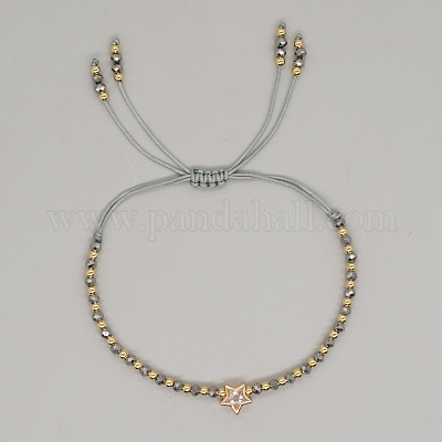 Граненые стеклянные % латунные бусины плетеные браслеты из бисера JO0935-2-1