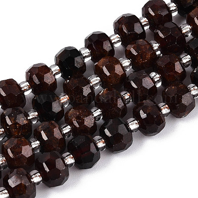 Натуральный оранжевый гранатовый бисер пряди G-N327-08A-04-1